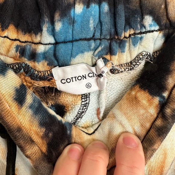 Cotton Citizen Blue and Brown Tie-Dye Joggers - Picture 3 of 3